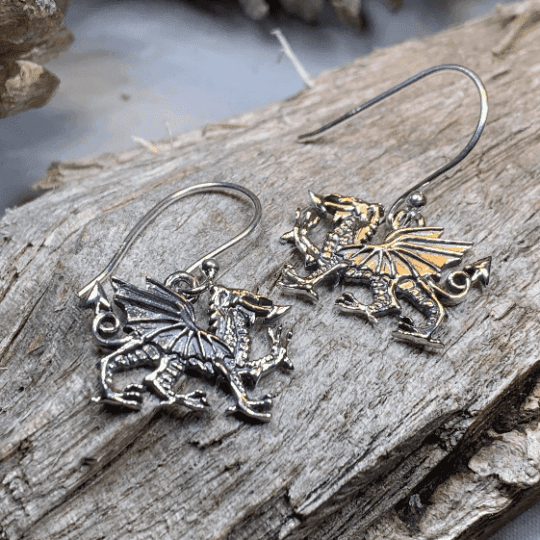 Welsh Dragon Earrings - 