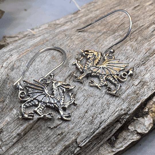Welsh Dragon Earrings - 