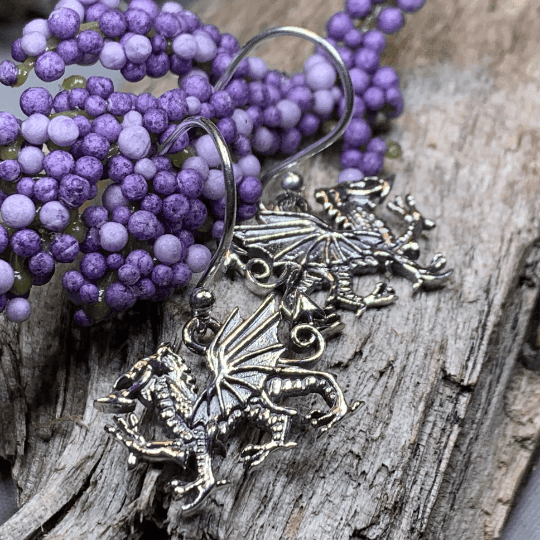 Welsh Dragon Earrings - 