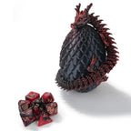 Unique 3D Printed Dragon Egg Acrylic Dice Set - DND Desktop Essentials