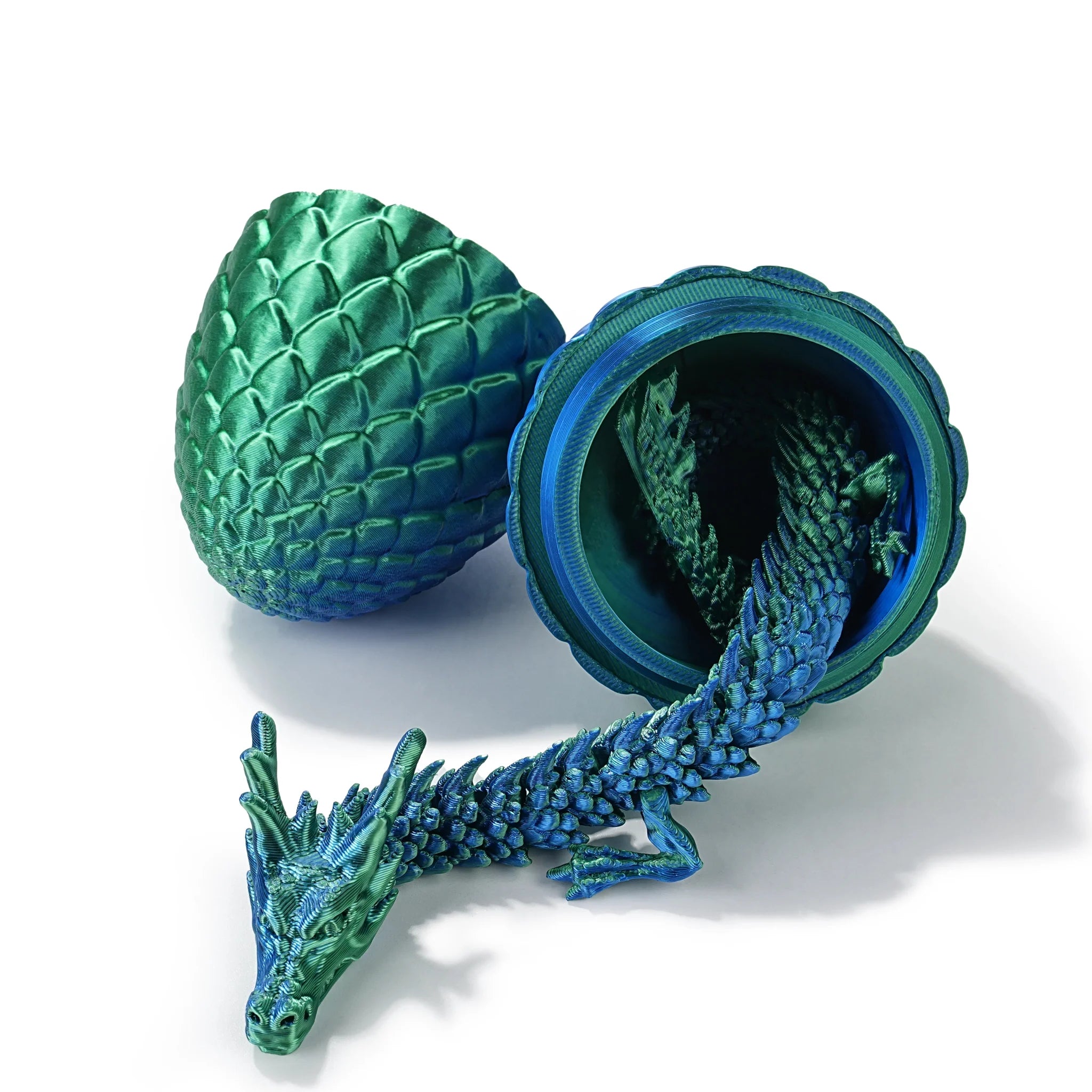 Unique 3D Printed Dragon Egg Acrylic Dice Set - DND Desktop Essentials