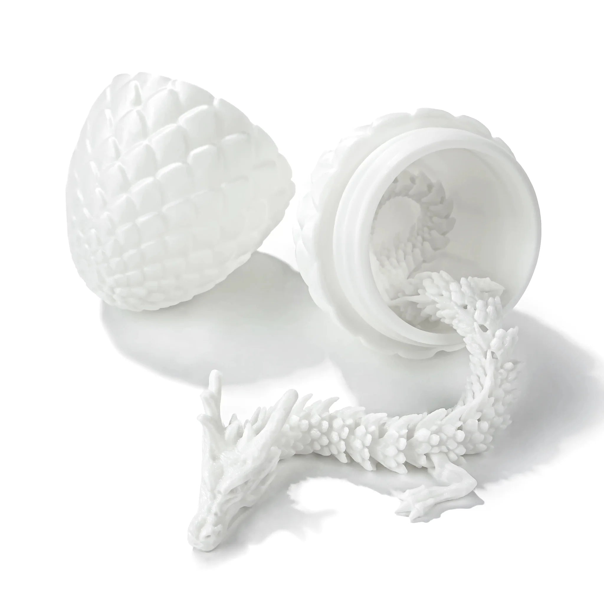 Unique 3D Printed Dragon Egg Acrylic Dice Set - DND Desktop Essentials