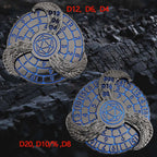 Unique DND Roulette Dice Spinner: 7 in 1 Metal Dragon Fidget Spinner Dice