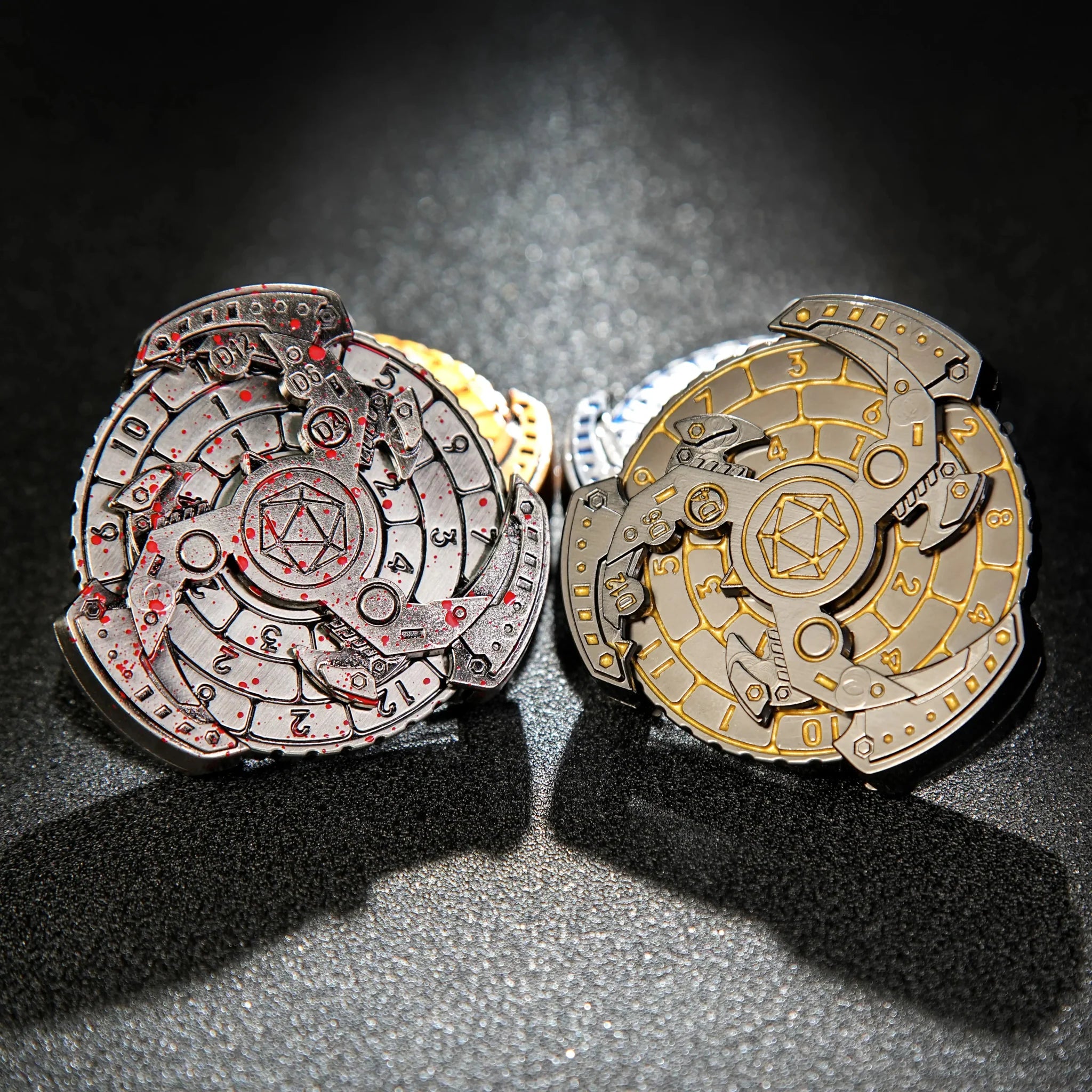 Unique Spinning Dice: 7 in 1 Spinning Gear Mechanical Knife Fidget Spinner Roulette Dice
