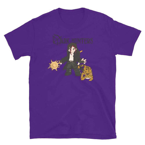 Acheron Dark-Hunter Black Logo Short-Sleeve Unisex T-Shirt - Purple / S