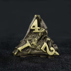 Unusual dragon head bronze hollow metal irregular dnd dice set