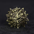 Unusual dragon head bronze hollow metal irregular dnd dice set