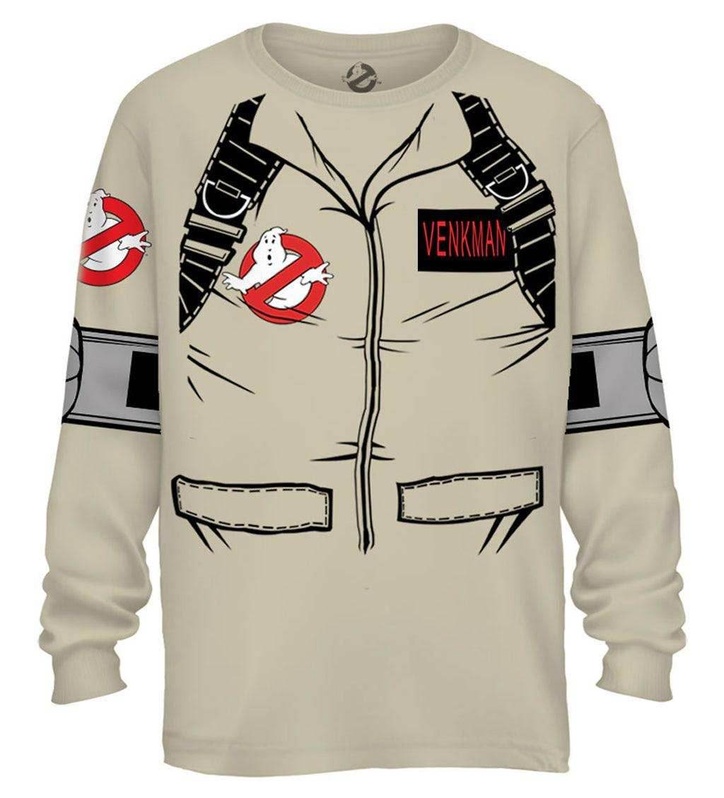 Venkman Long Sleeve Costume T-Shirt With Back Print - L