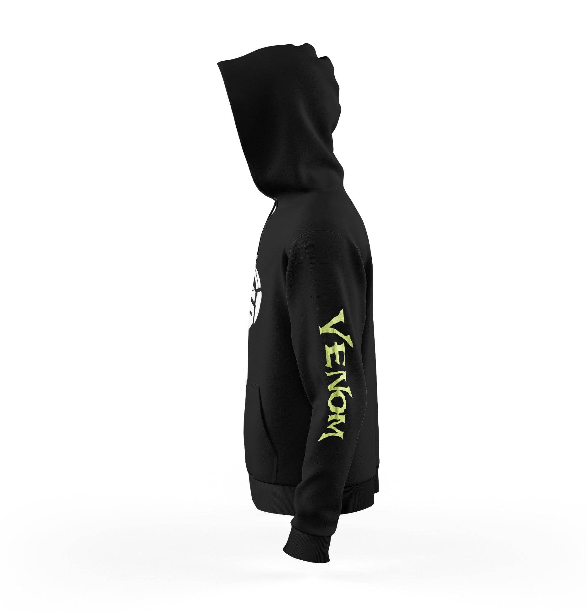 Venom Shatter Symbol With Kanji Marvel Pullover Hoodie - S