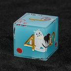 Vintage blues cat resin dnd dice set + gold numbers