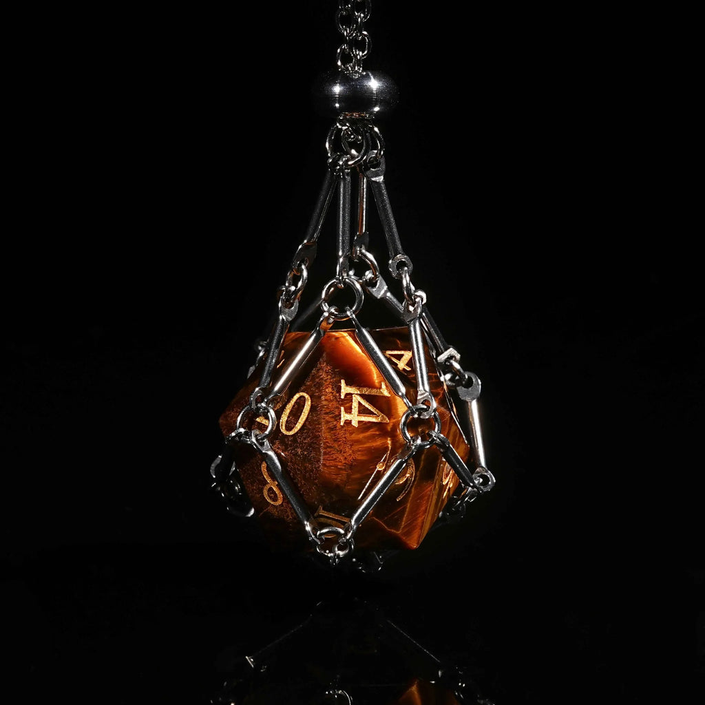 Wild natural tiger eye stone DND dice set