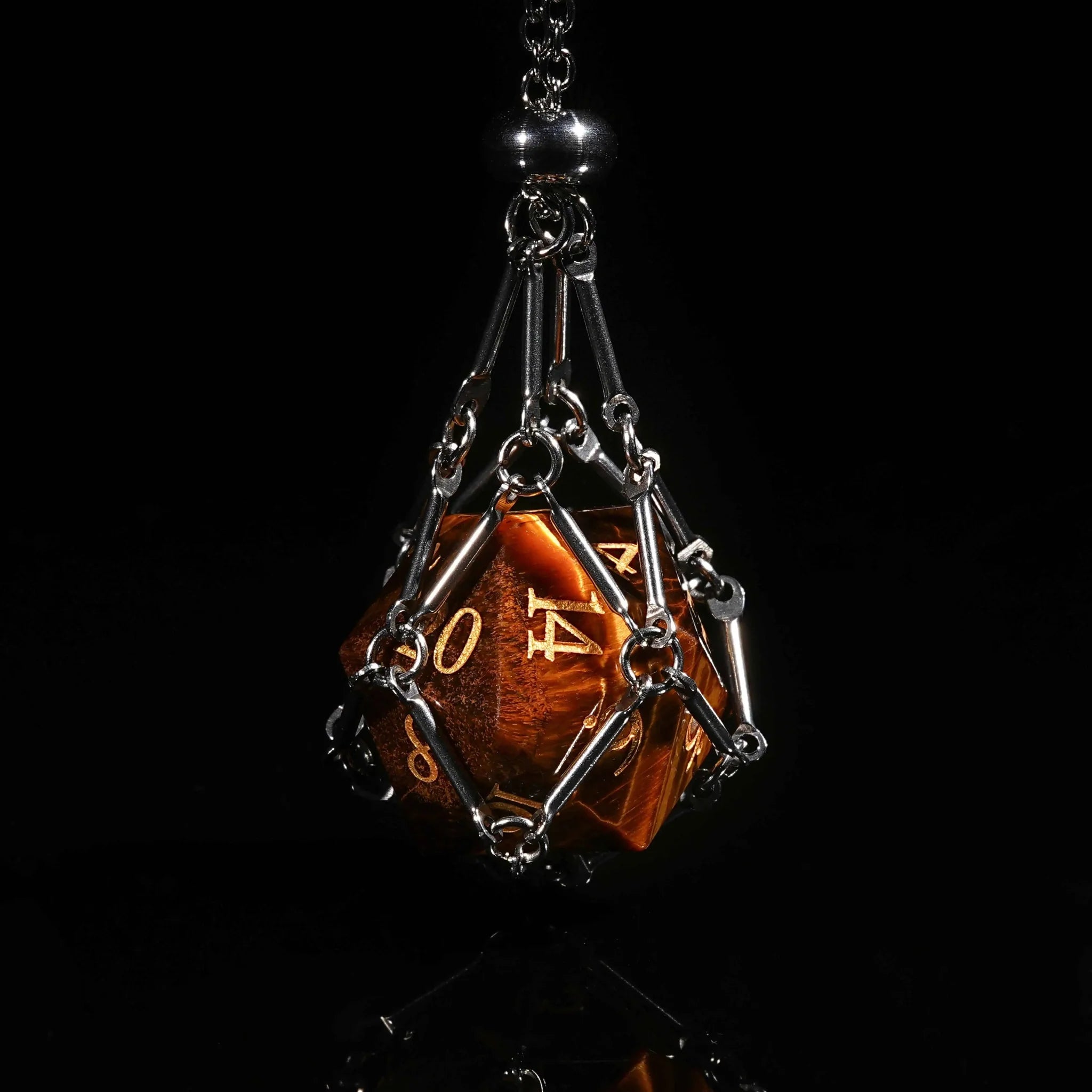 Wild natural tiger eye stone DND dice set