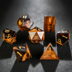 Wild natural tiger eye stone DND dice set