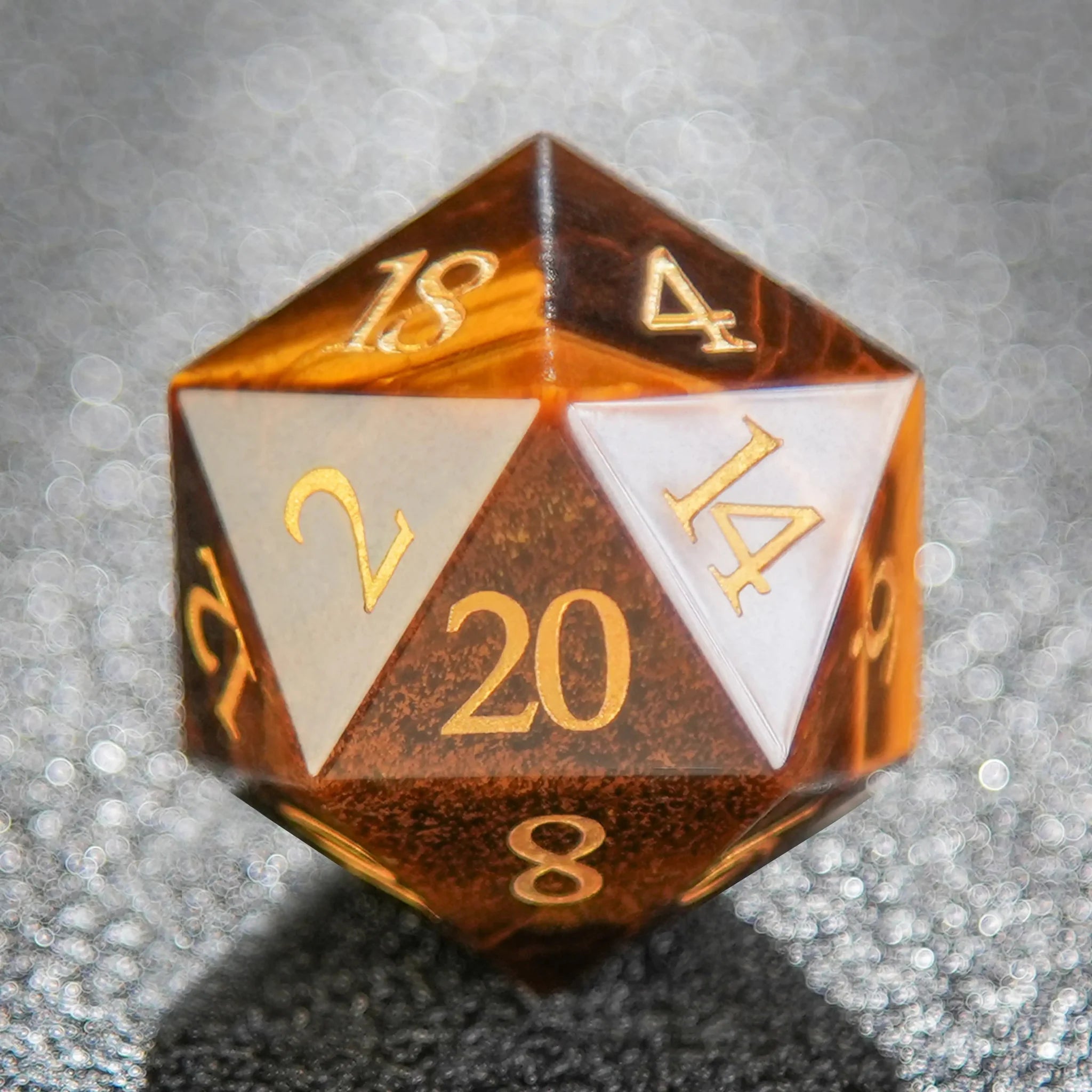 Wild natural tiger eye stone DND dice set