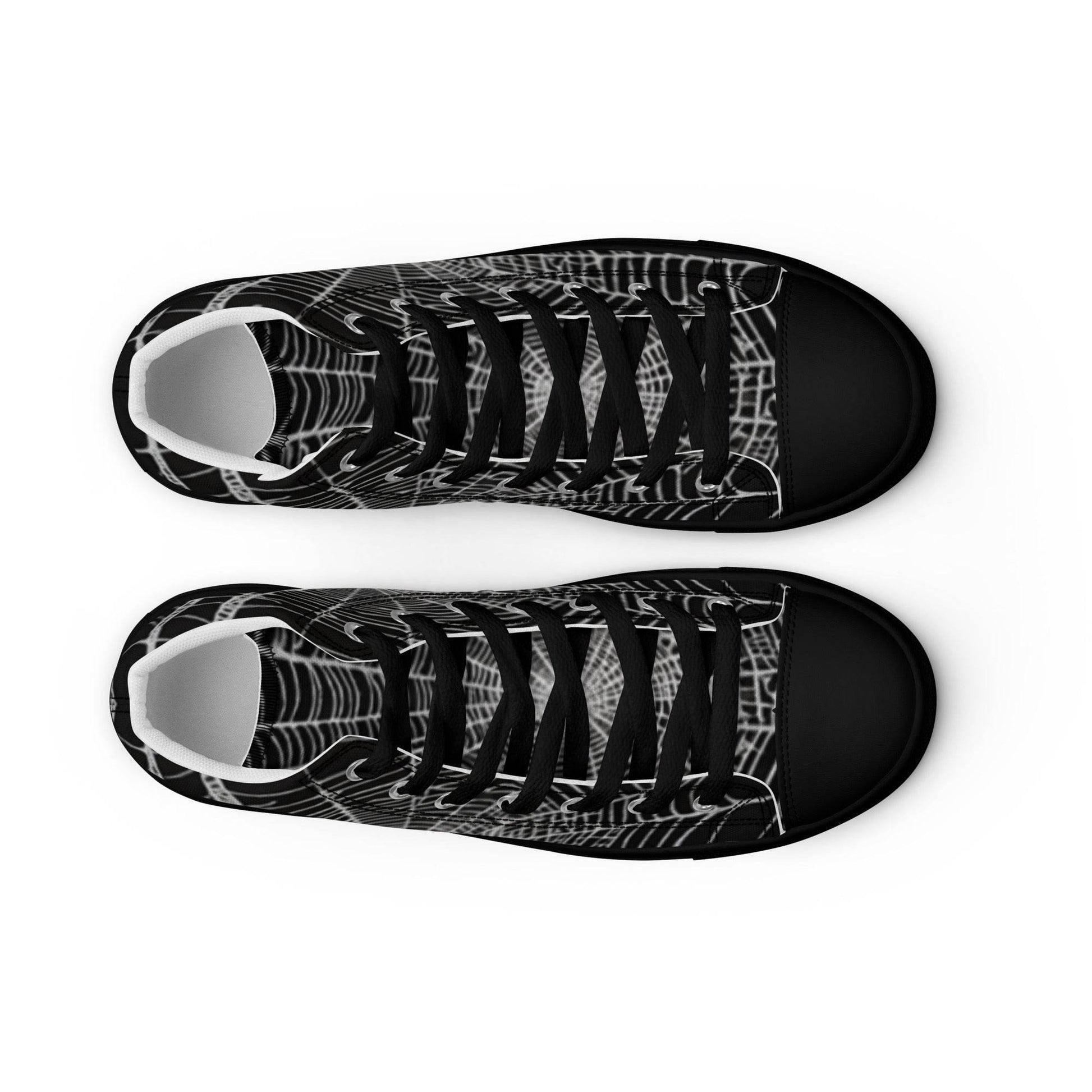 Spider Web Women’s High Top Canvas Shoes - 5