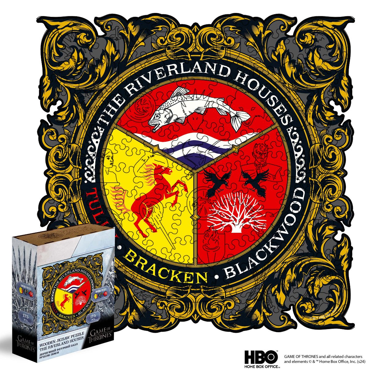 Wooden jigsaw puzzle Game of Thrones™ The Riverland Houses