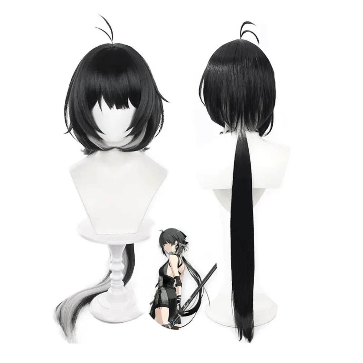 Wuthering Waves Rover Cosplay Costume – Full Set with Wig & Accessories - S / Wig Only