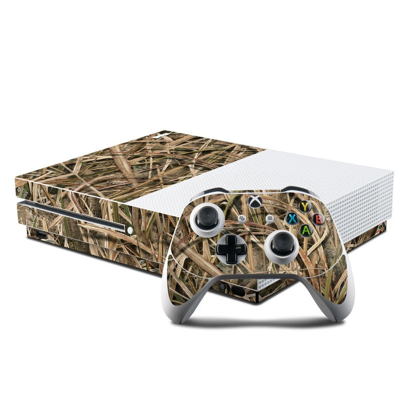 Shadow Grass Blades - Microsoft Xbox One S Console and Controller Kit Skin