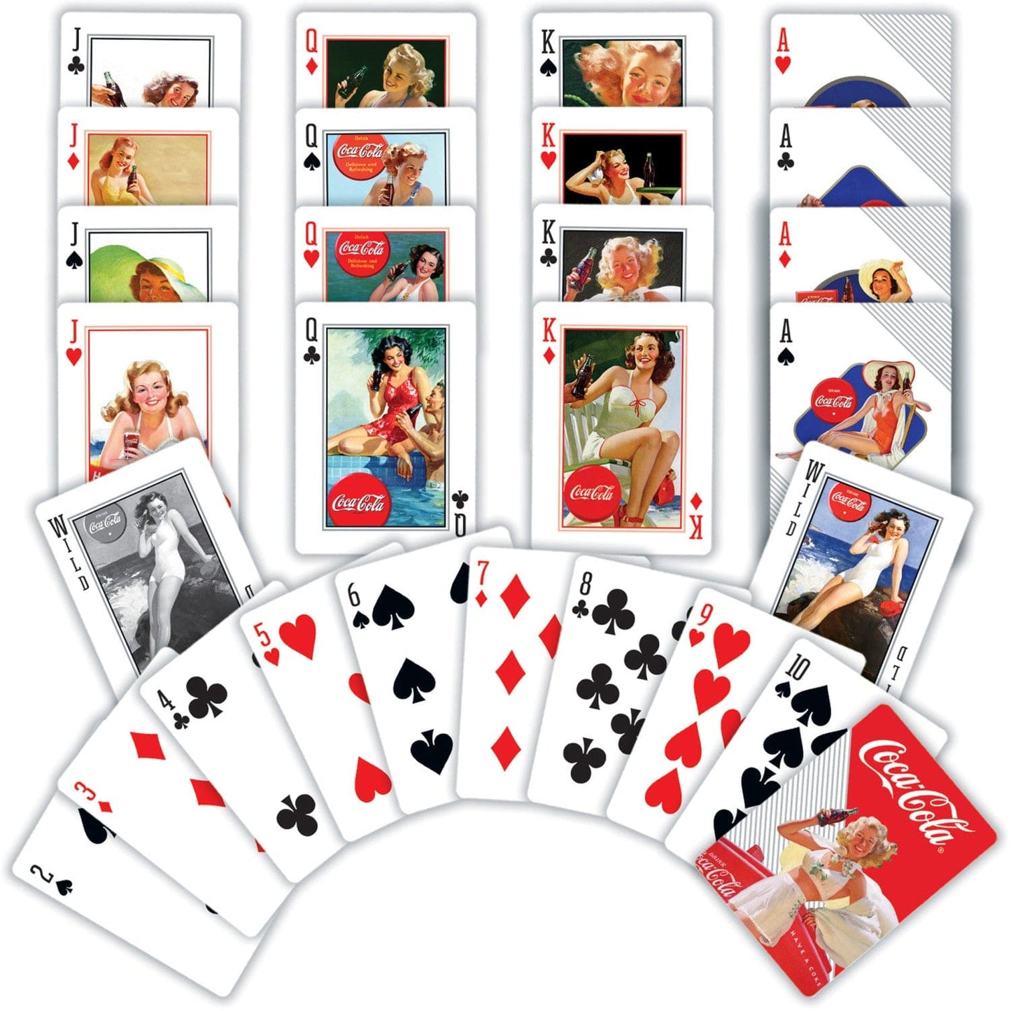 Coca-Cola Classic Ads Playing Cards - 54 Card Deck