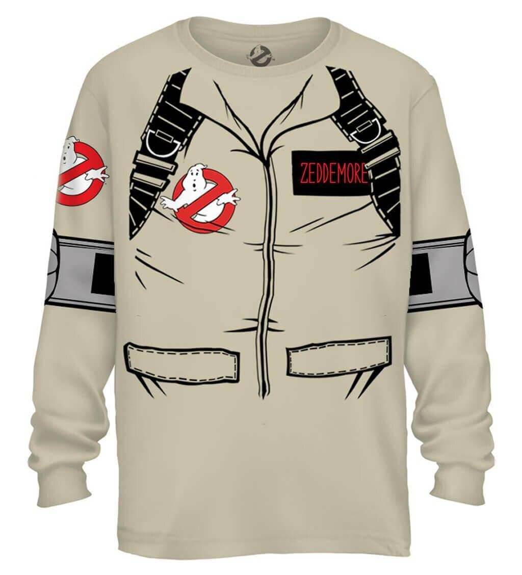 Zeddemore Long Sleeve Costume T-Shirt With Back Print - S