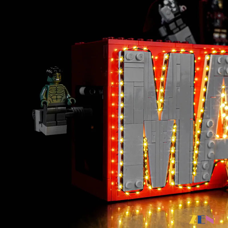 Light Kit for LEGO Marvel Logo & Minifigures #76313