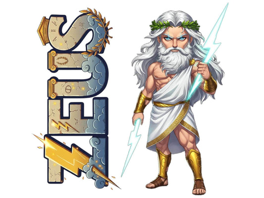 Zeus Nephelēgereta Mythkins™ Vinyl Sticker – Cloud-Gatherer God | Waterproof & UV-Proof - Sticker / Mini