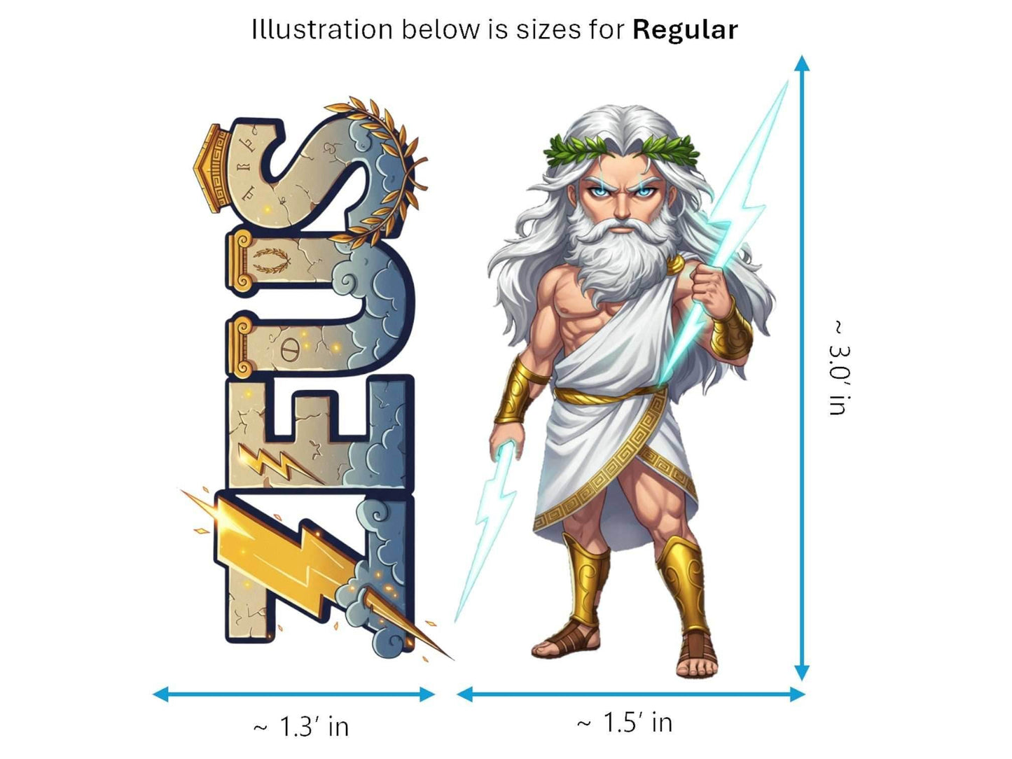 Zeus Nephelēgereta Mythkins™ Vinyl Sticker – Cloud-Gatherer God | Waterproof & UV-Proof - Sticker / Regular